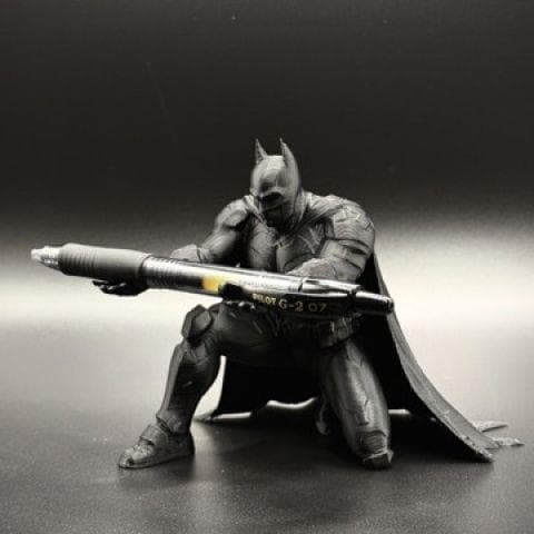 3D printed Batman pen holder, personalized stationery storage, trendy desktop decoration, fun office and study ornaments