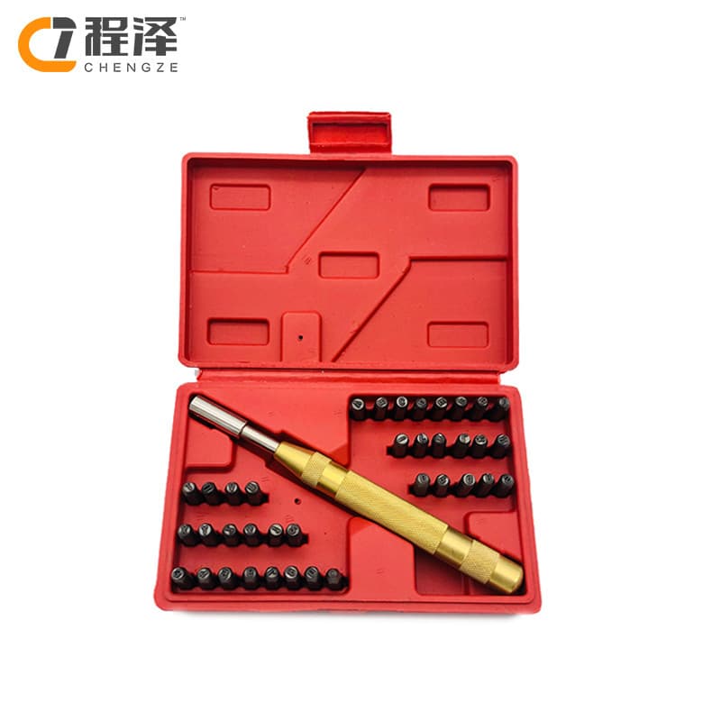 37PC Letter, Number, and Seal Stamping Automatic Stamping Tool Plastic Box Set
