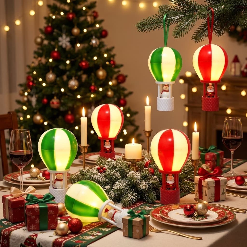 Christmas gifts candle lanterns portable hot air balloon lanterns children's gifts holiday party decoration tabletop decorations