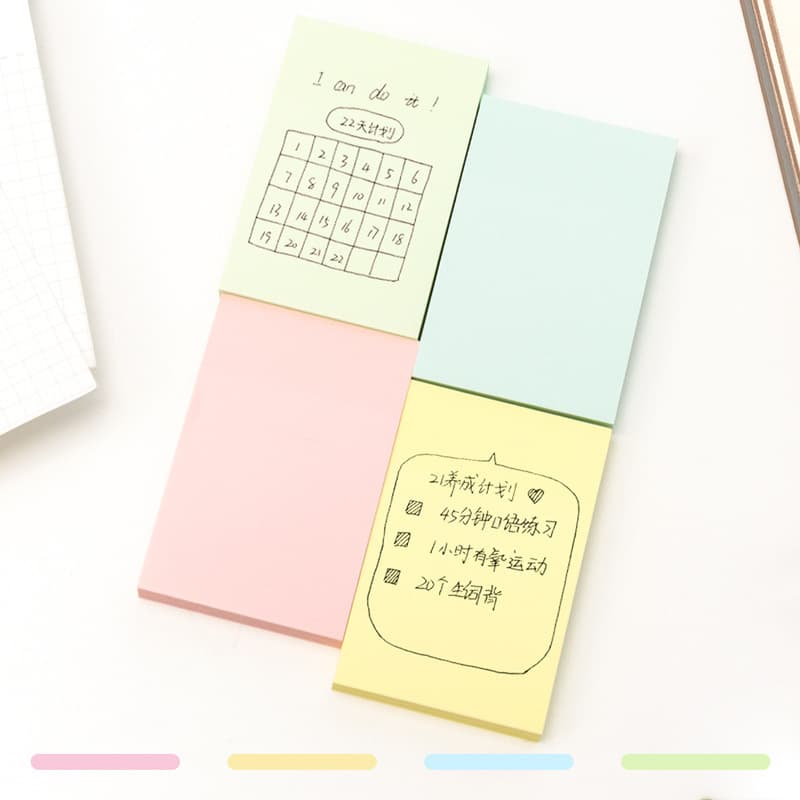 Deli Colorful Sticky Notes Memo Pad Message Paper Self-Adhesive Notes High Appearance