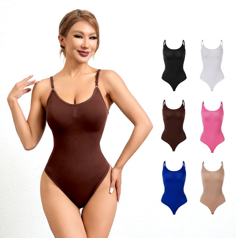 Cross-Border Hot Selling Seamless Body Shaping Jumpsuit Tummy Control Hip Lift Plus Size Briefs Suspender Tight Corset