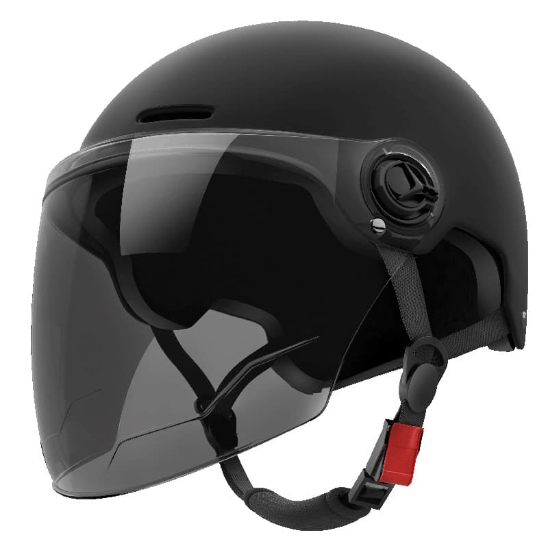 3C Certified Electric Vehicle Helmet for Men and Women, Motorcycle and E-bike All-Season Safety Helmet, Summer Half Helmet, Gray
