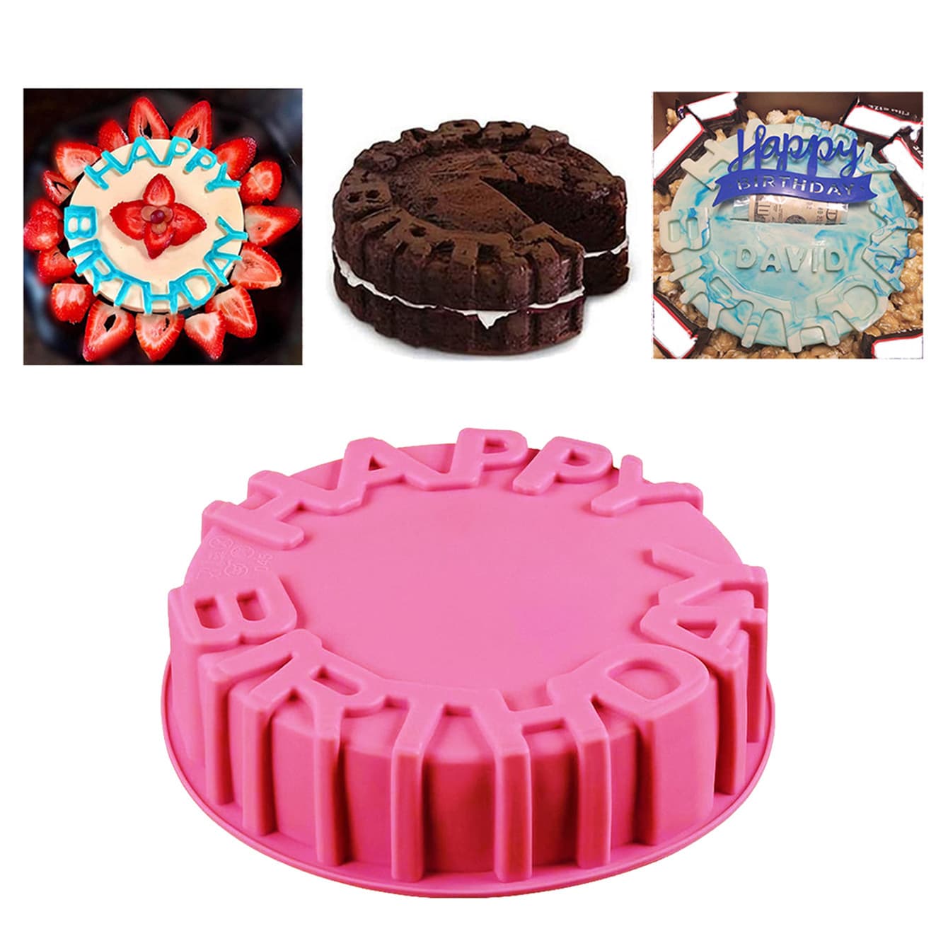 DIY handmade happy birthday cake making cake mold happy birthday baking pan baking mold