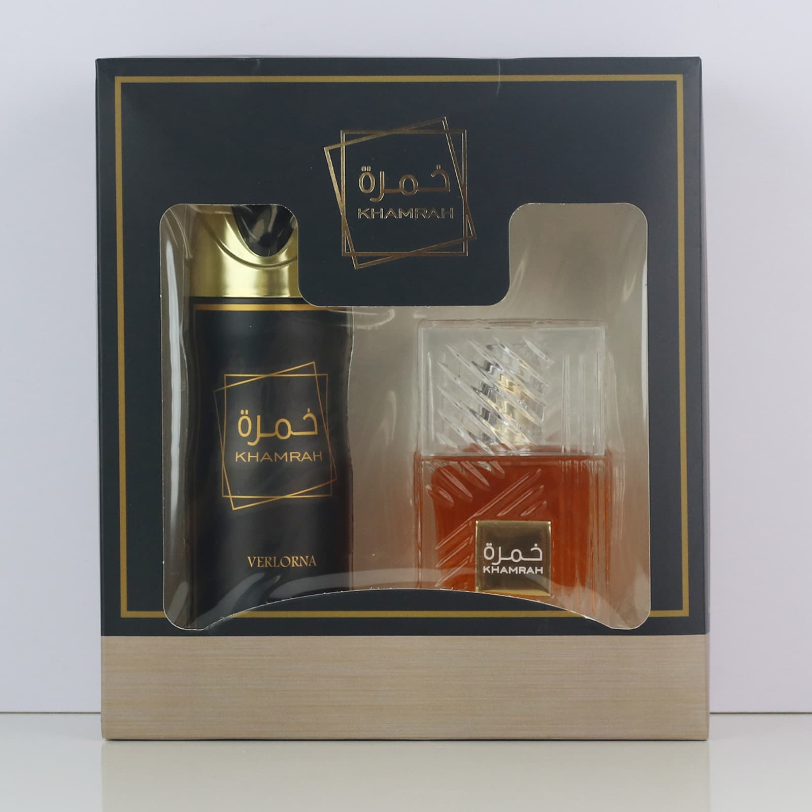 High-Quality Lattafa KHAMRAH Men's Fragrance Spray Two-Piece Gift Box Set Arabian Middle Eastern Perfume