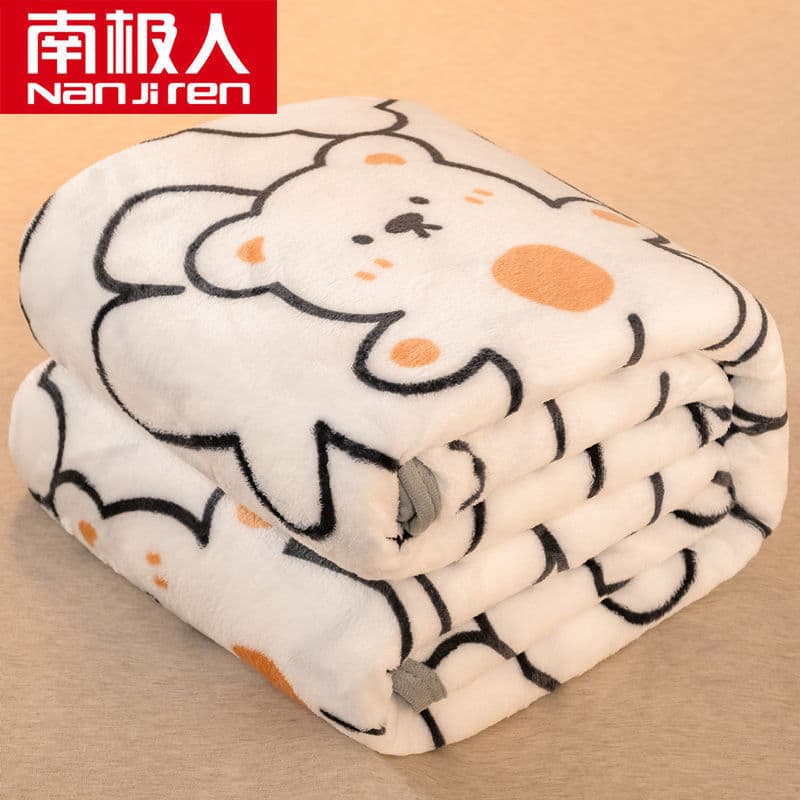 Nanjiren winter blanket, thickened leg cover, coral fleece flannel throw for naps, bed sheet, and bedding.