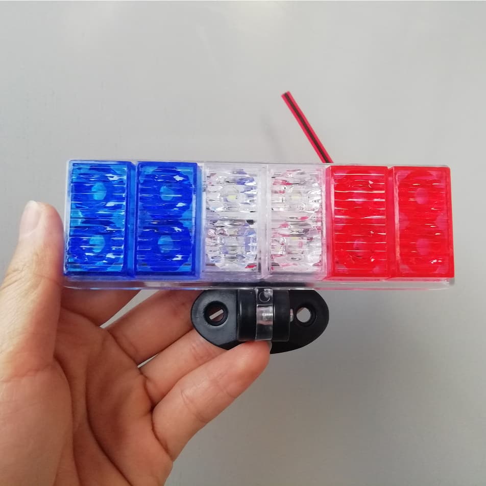 Motorcycle Electric Vehicle Car Decorative Light Dual Flash Warning Light Strobe Light LED Red Blue 12V Flashing Tail Light