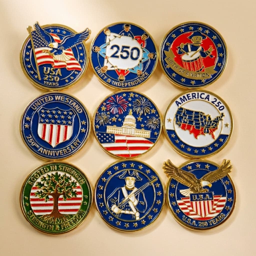 New Cross-Border Product: United States 250th Anniversary Bell Ornament Commemorative Medal