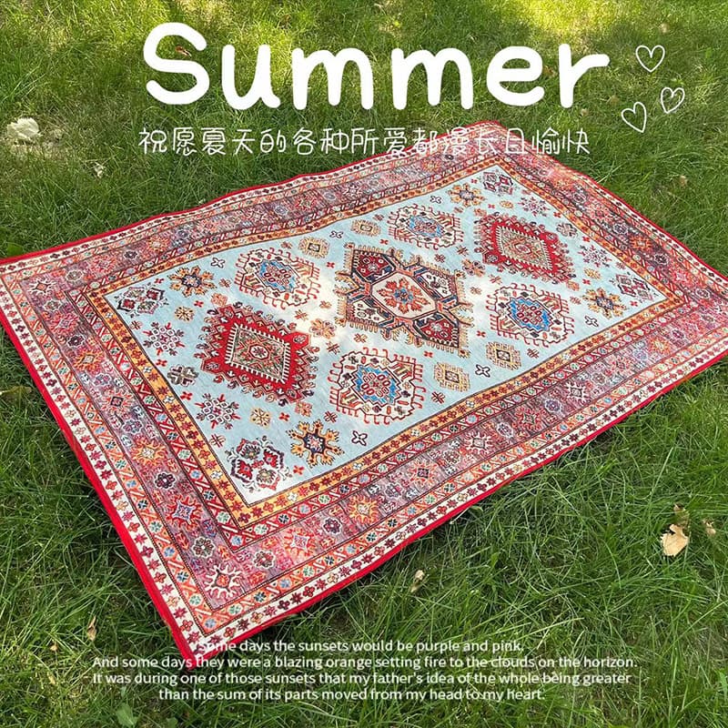 Spot camping outdoor picnic mat carpet living room sofa coffee table full carpet Persian bed and breakfast carpet