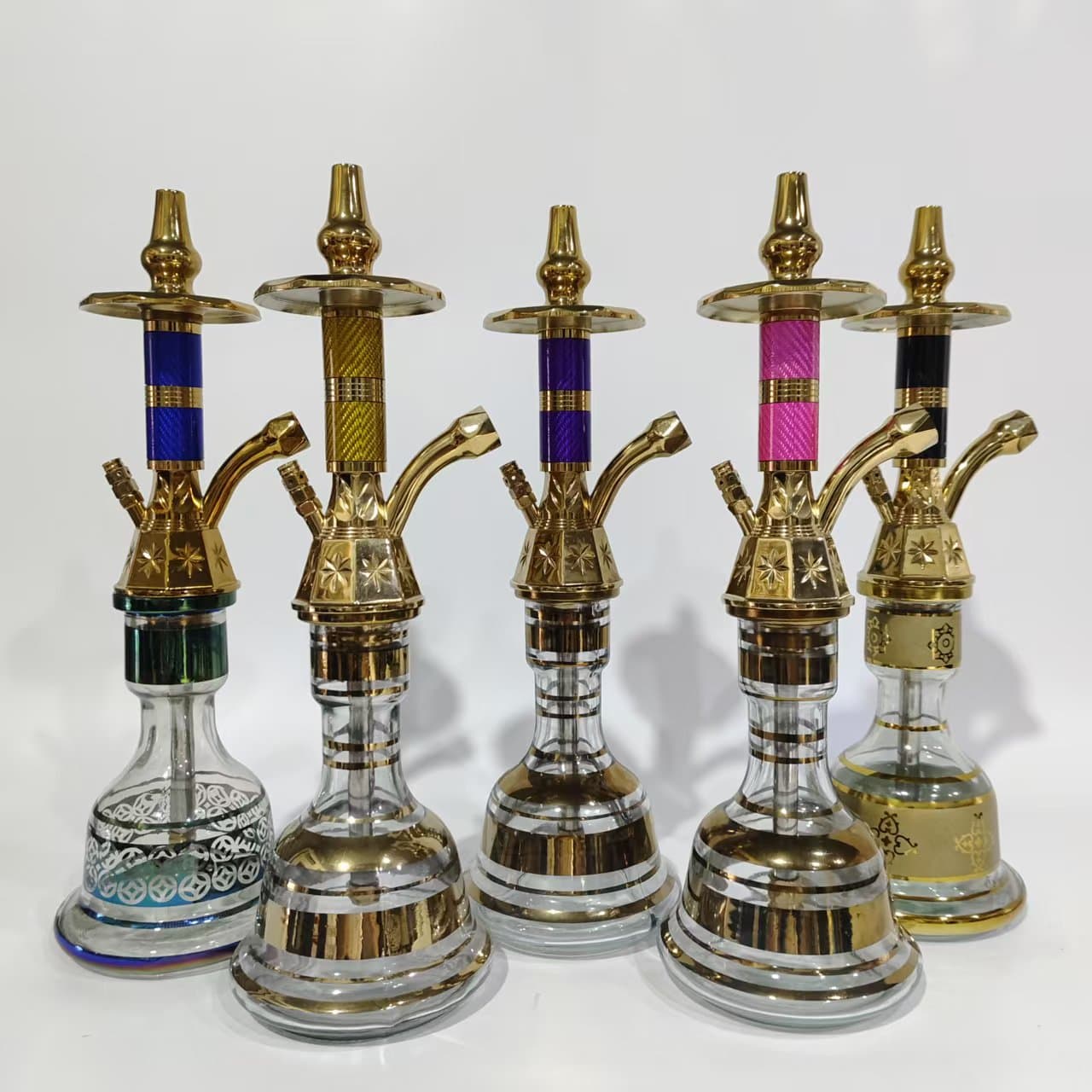 RanJie Smoking Set Cross-Border Factory Zinc Alloy Arabic Hookah Single Pipe Hookah Full Set Hookah China