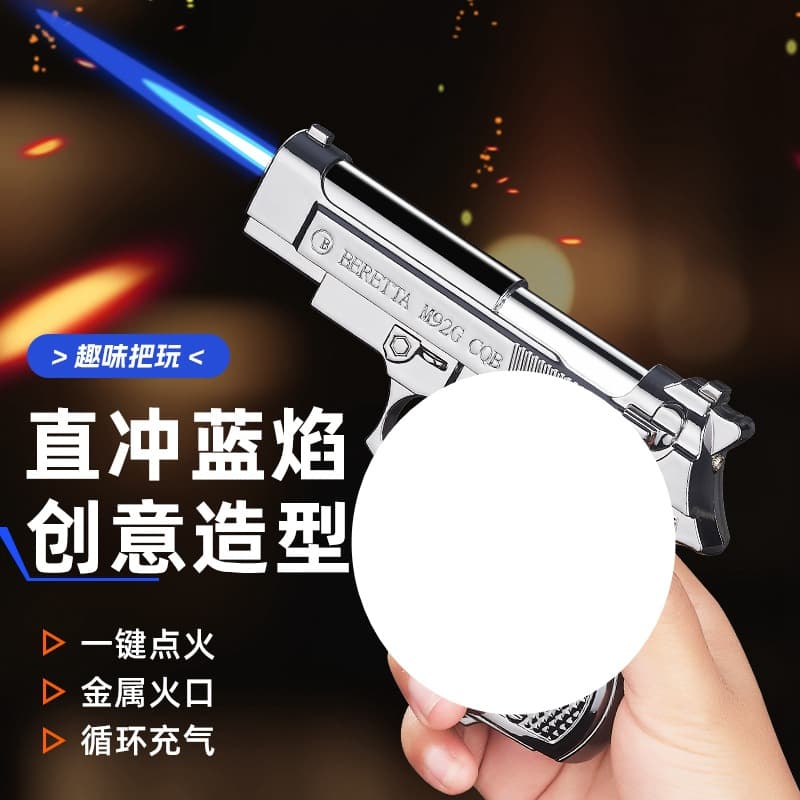 TB101 Windproof Jet Flame Lighter Creative Metal Lighter Drop Shipping Wholesale Cross-border