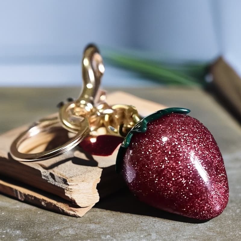 Cherry Keychain Luxury Pendant Amazon Women Bag Decoration Charm Strawberry Hanging Car Versatile Accessory
