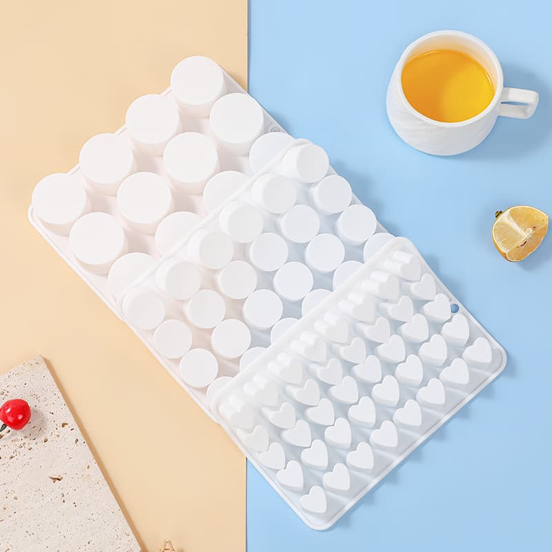 Cross-border Mousse Silicone Cake Mold Rectangular Love Multi-Cavity Food Grade High and Low Temperature Resistant Simple Baking Mold