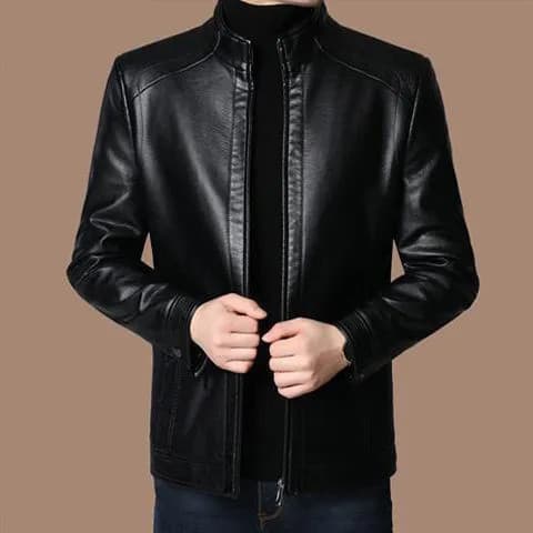 Leather jacket for men, spring and autumn new style, men's dad's clothing, middle-aged and elderly coat jacket manufacturer, leather jacket, men's street stall
