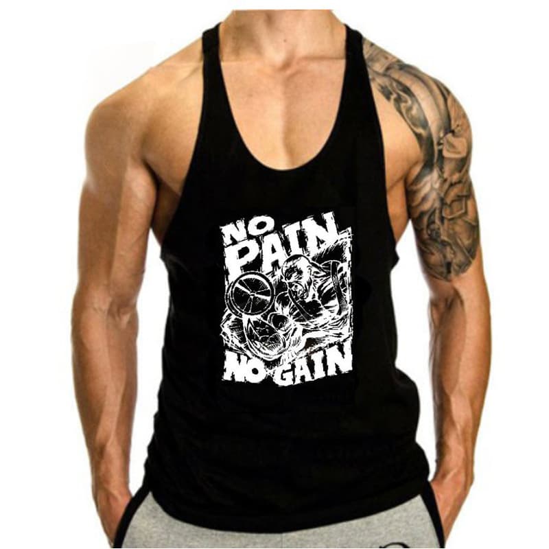 Men's Loose Fit Training Tank Top Muscle Vest Sleeveless Cotton Basketball Workout Bodybuilding Fashion Running Big Size