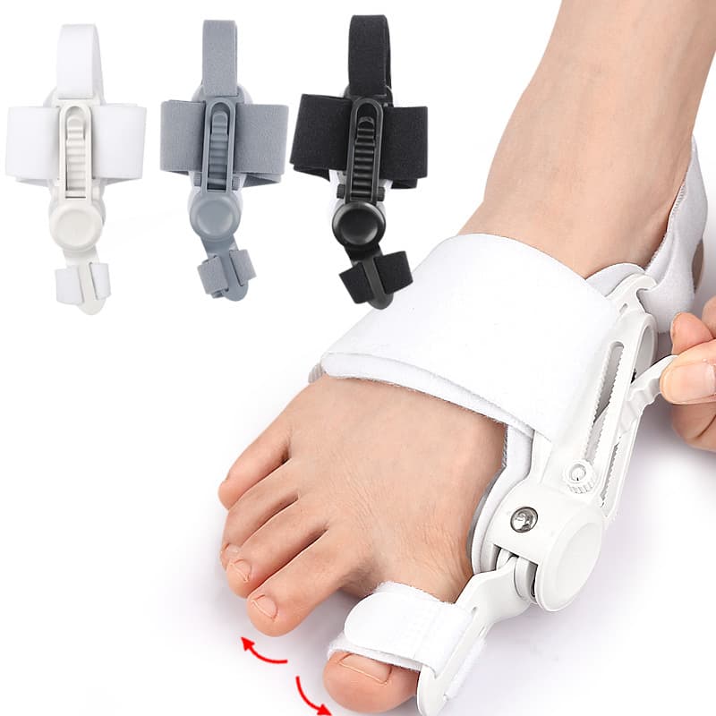 Adjustable Hallux Valgus Orthosis with Knob Buckle for Bunion and Overlapping Toe Separation