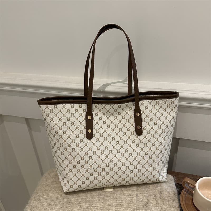 New Cross-Border Women's Printed Tote Bag, Large Capacity Shoulder Bag, Casual and Versatile Large Bag