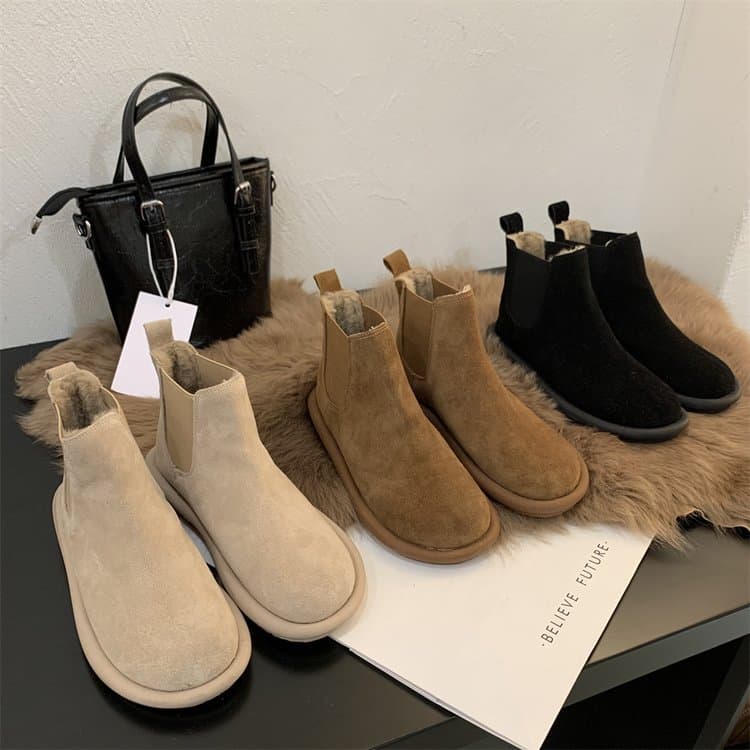 Women's Snow Boots 2024 New Arrival Fall Winter Hot Sale Warm Cotton Shoes Fleece-Lined Thickened Martin Boots Short Boots Wholesale