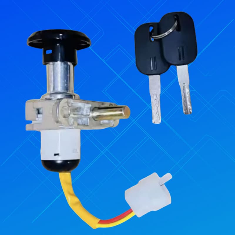 Qiaoge Electric Vehicle Door Lock, Bell, Yadi Battery Scooter Curved Slot Key Set Lock, Front Lock, Seat Cushion Lock, Electric Door Lock