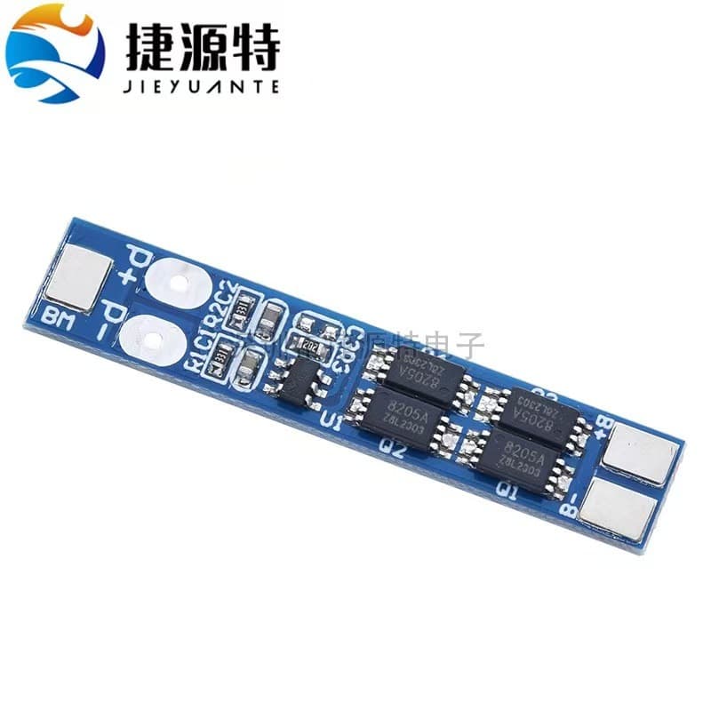 2 strings of 7.4V18650 lithium battery 8.4V polymer lithium battery 8A working current 16A current limiting protection board