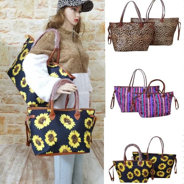 Amazon product Sunflower handbag leopard print handbag strandbags