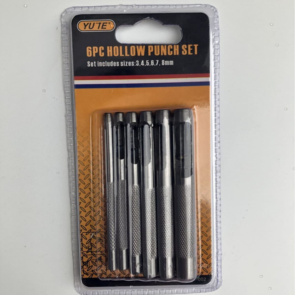 6pc Double Bubble Shell Belt Punch/Round Punch 6-Piece Set/Belt Punching Tool/Chisel Punch/Punching Tool Leather Tools