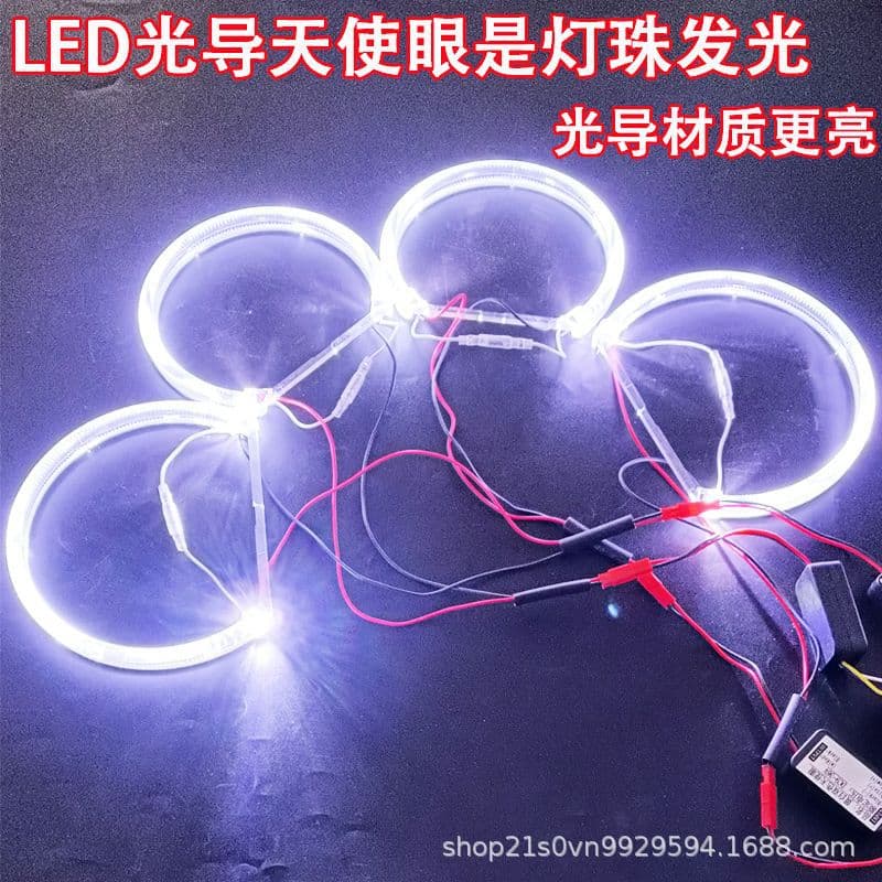 Suitable for BMW E36 E38 E39 E46 E60 Modified White Light LED Light Guide Angel Eyes 131mm/146mm