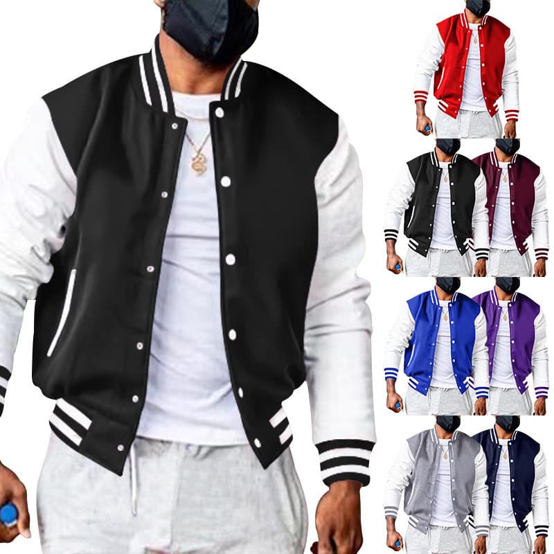 Cross-Border Fall/Winter New Baseball Jacket Men's Baseball Jacket Autumn Trendy Versatile Personality Export Baseball Jacket