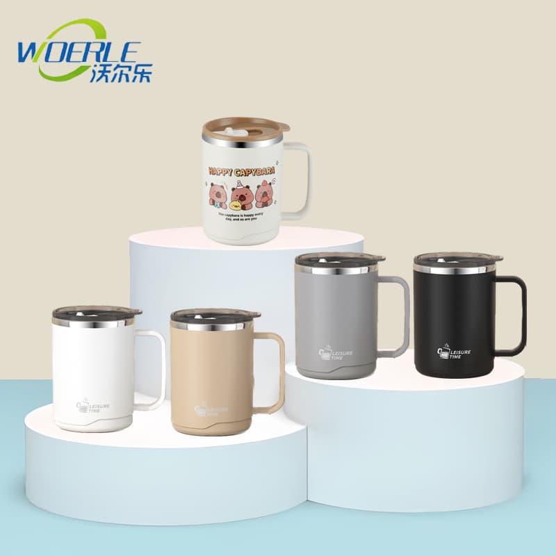 304 Stainless Steel Premium Lid Mug Cross-Border Portable Travel Thermal Cup Tea Cup Gift