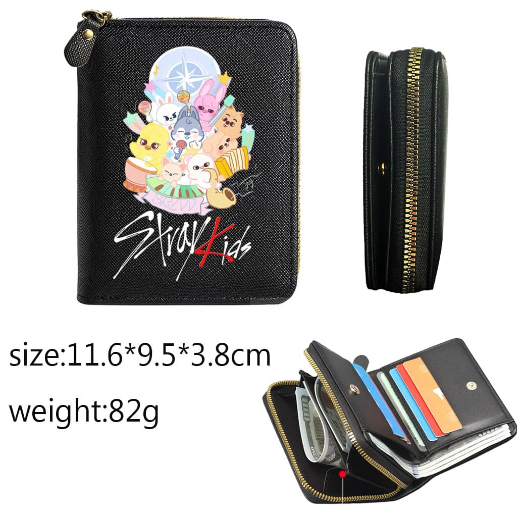 Straykids joint peripheral wallet men's long large capacity multi-card slot wallet 2025 new casual and simple