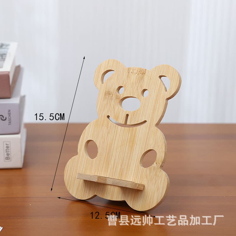 In Stock Bamboo Solid Wood Phone Stand Desktop Phone Stand Bedside Universal Phone Stand Wooden Phone Holder