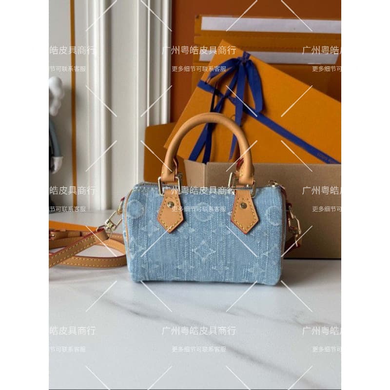 Donkey Speedy Nano Denim Pillow Boston Handbag Shoulder Crossbody Bag