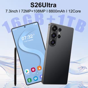 New Smart Cross-Border Phone S26 Ultra with Built-in Stylus, Full Network Support, Dropshipping and Wholesale Available