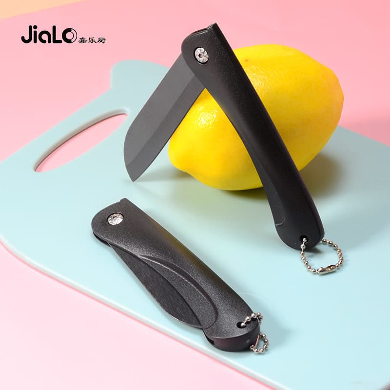 In Stock Direct Wholesale Folding Ceramic Knife Black Blade Ceramic Fruit Knife Cool Black Ceramic Folding Knife Portable Gift Knife