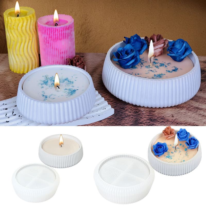 DIY Cement Plaster Candle Storage Bowl Resin Mold Candle Container Storage Box Silicone Mold
