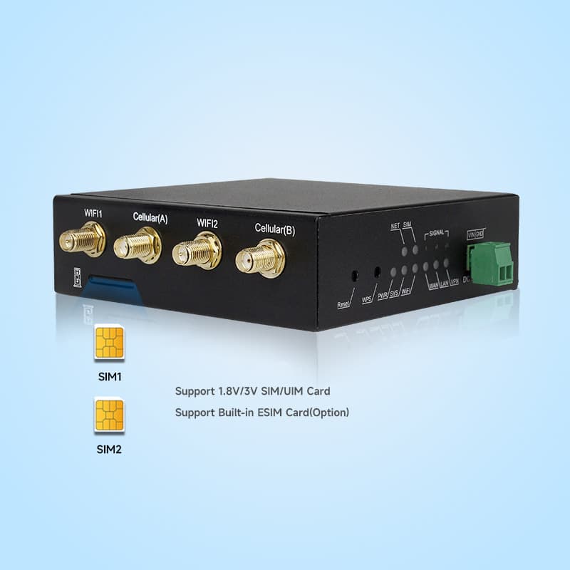 300M Full Netcom 4G Industrial Router eSIM Optional Dual SIM Multi-Link Smart Agriculture Remote Monitoring Gateway