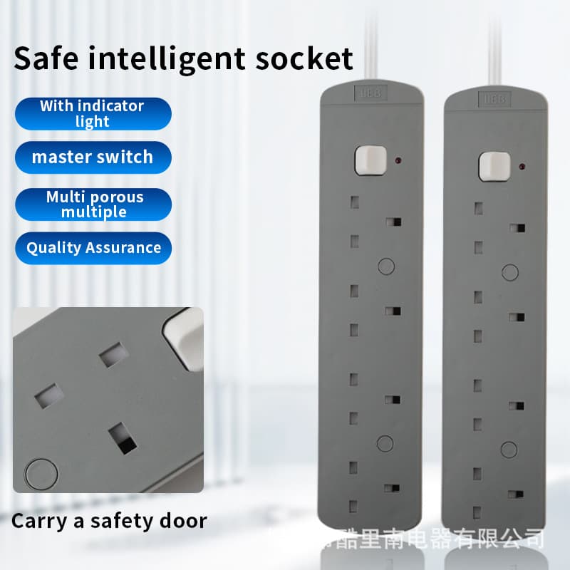 UK Standard Power Strip, British Plug Socket, European Socket, US Standard International Universal Hong Kong US Standard Universal American British Type