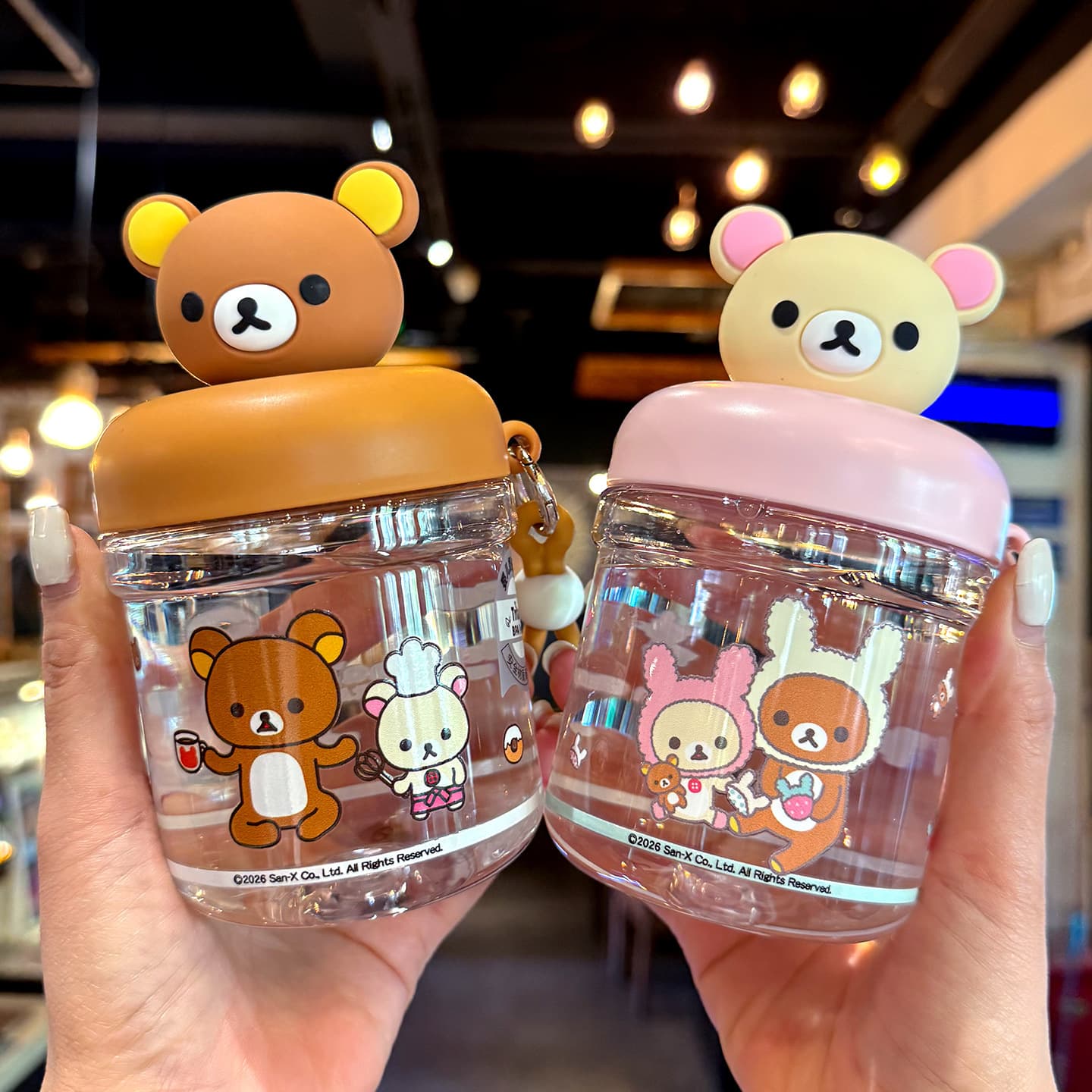 Genuine Rilakkuma Kids Water Bottle for Girls, Stylish Portable Cup, Tritan Student Cup for School