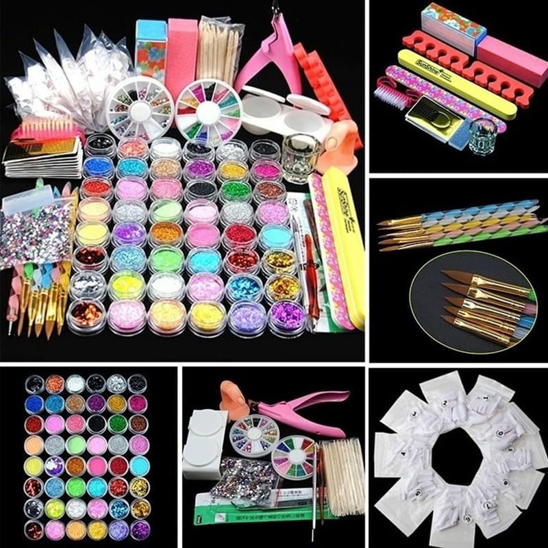 Cross-Border Manicure Tool Set Full Set 120ml Crystal Liquid Nail Trimming Beginner Tool Set Polishing Strip