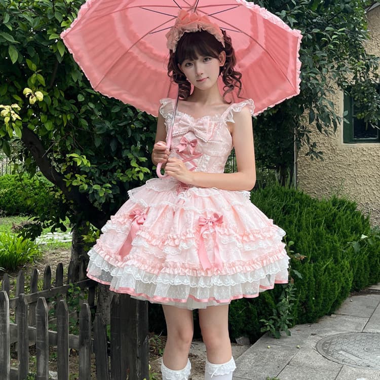 The secondary store's Starry Sky Fantasy Lolita [Sweet Dream Diary] Lolita sweet new style, cute and fitted waist, puffy
