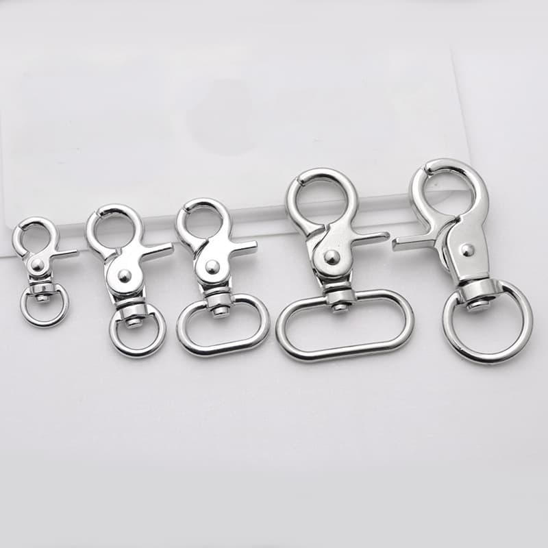 Factory Lobster Clasp Dog Clip Keychain Hook Swivel Buckle Bag Buckle 6-Point Crab Tail Egg Tail Buckle Wholesale