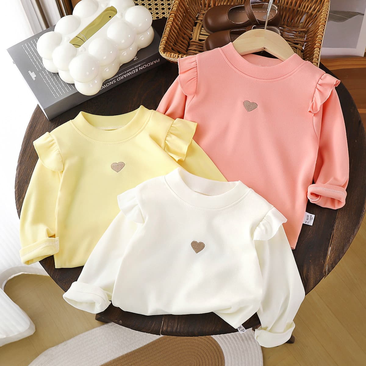 Autumn New Korean Style German Fleece Baby Top Girls' Warm Base Layer T-Shirt Children's Clothing Wholesale