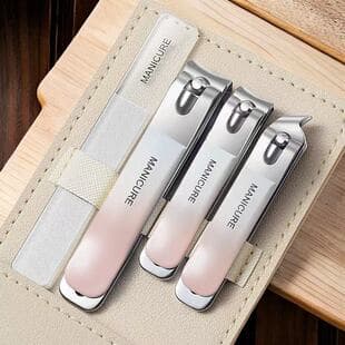 Nail Clipper Set with File, Nail Scissors, Slant-Tip Large Nail Clippers, High-Quality Manicure Tool Full Set