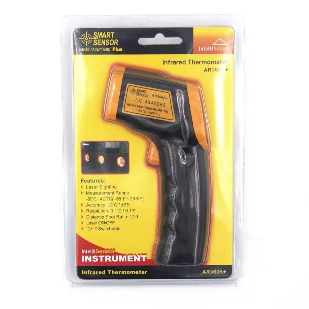 CEM AR360 Infrared Thermometer 420°C Temperature Meter Non-contact Industrial Temperature Gun