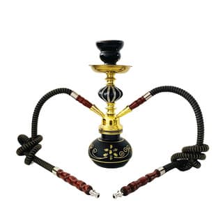 Cross-border New Stock Arabic Hookah Gold Aluminum Ball Small Hookah KTV Bar Home Use Hookah Product
