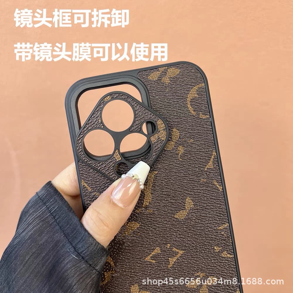 Big brand old flower Apple 16promax mobile phone case 15/14/1312 all-inclusive soft shell leather case luxury anti-fall suitable