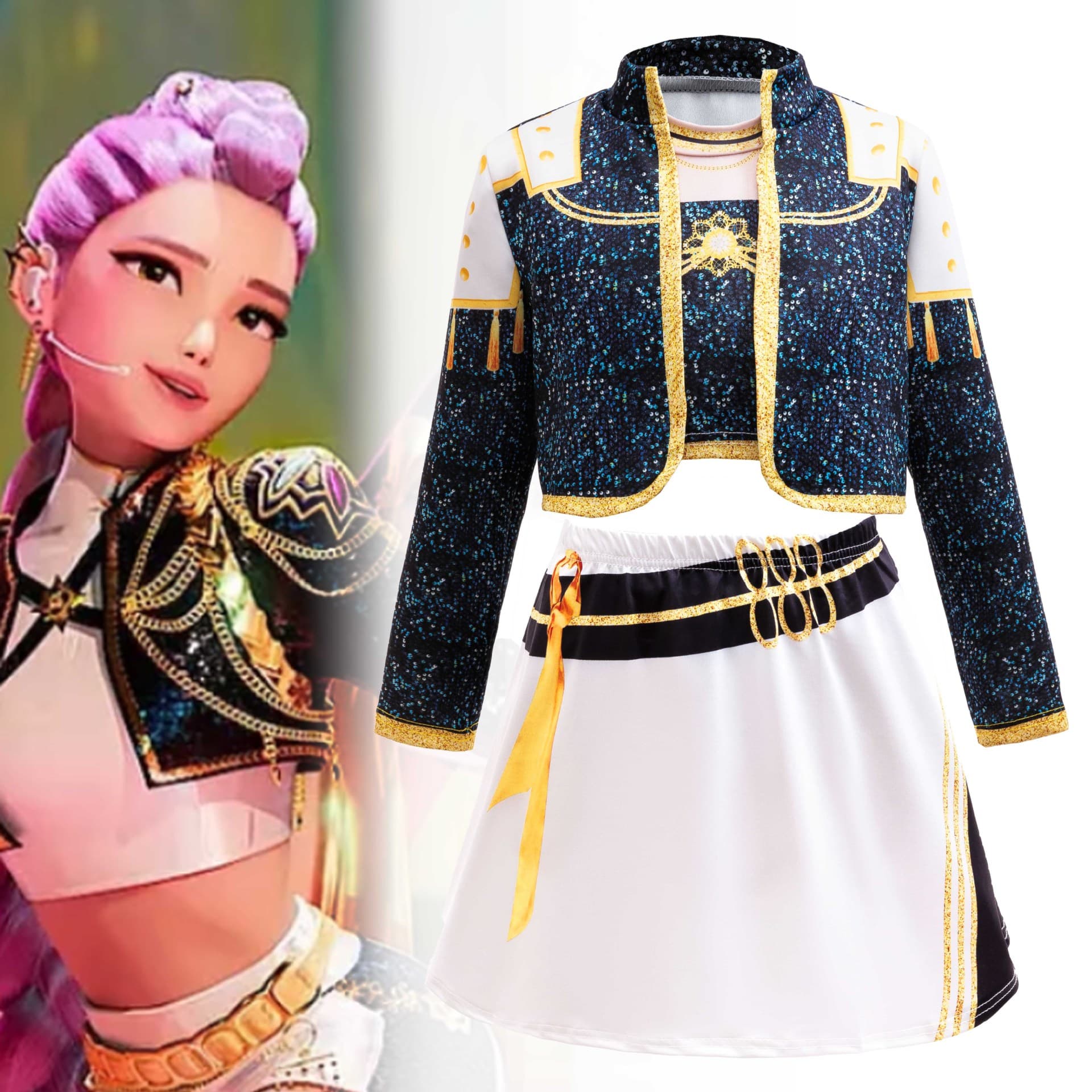 Amazon's new witch hunter group COS costume girl Rumi dress up high quality suit Demon Hunter BB85