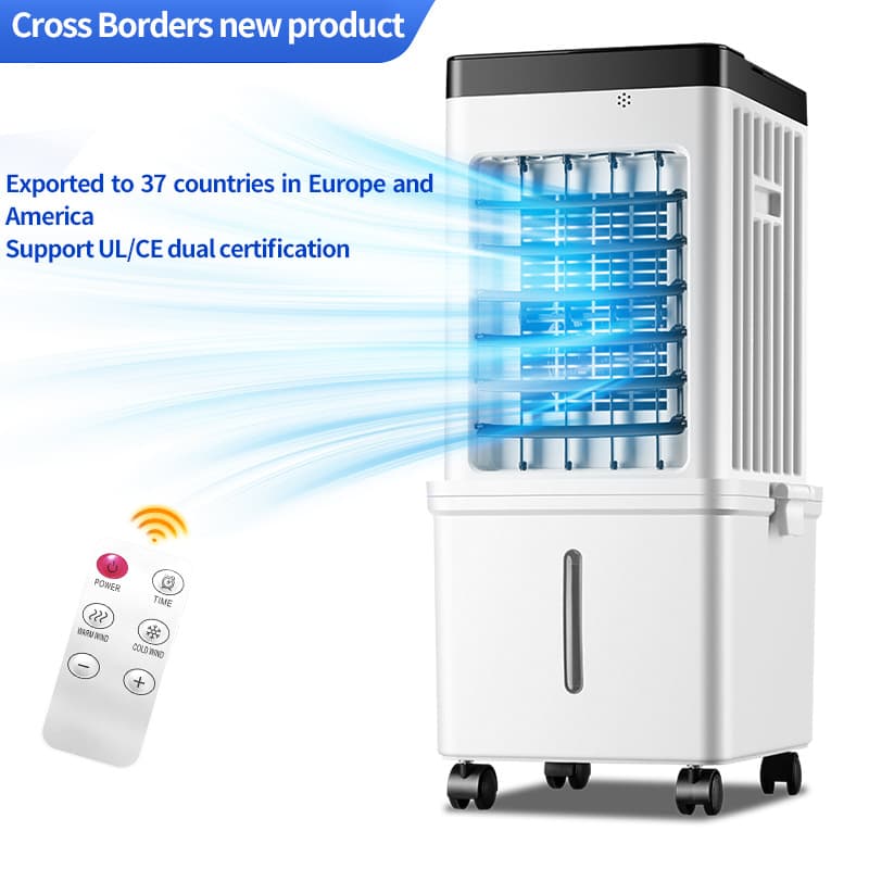 Cross-border Air Conditioner Fan, High-end Home Cooling Small Air Conditioner, Smart Vertical Circulating Cooler Fan with Voice Remote Control