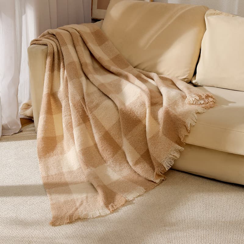Solid Color Nordic Style Knitted Throw Blanket, Decorative Blanket, Chenille Yarn Blanket, Drop Shipping, Sofa Throw Blanket