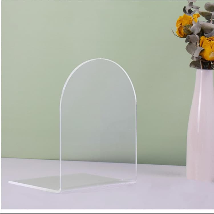Minimalist Transparent Frosted Black L-Shaped Desk Bookends Ins Style Acrylic Student Desktop Creative Storage Book Holder Baffle