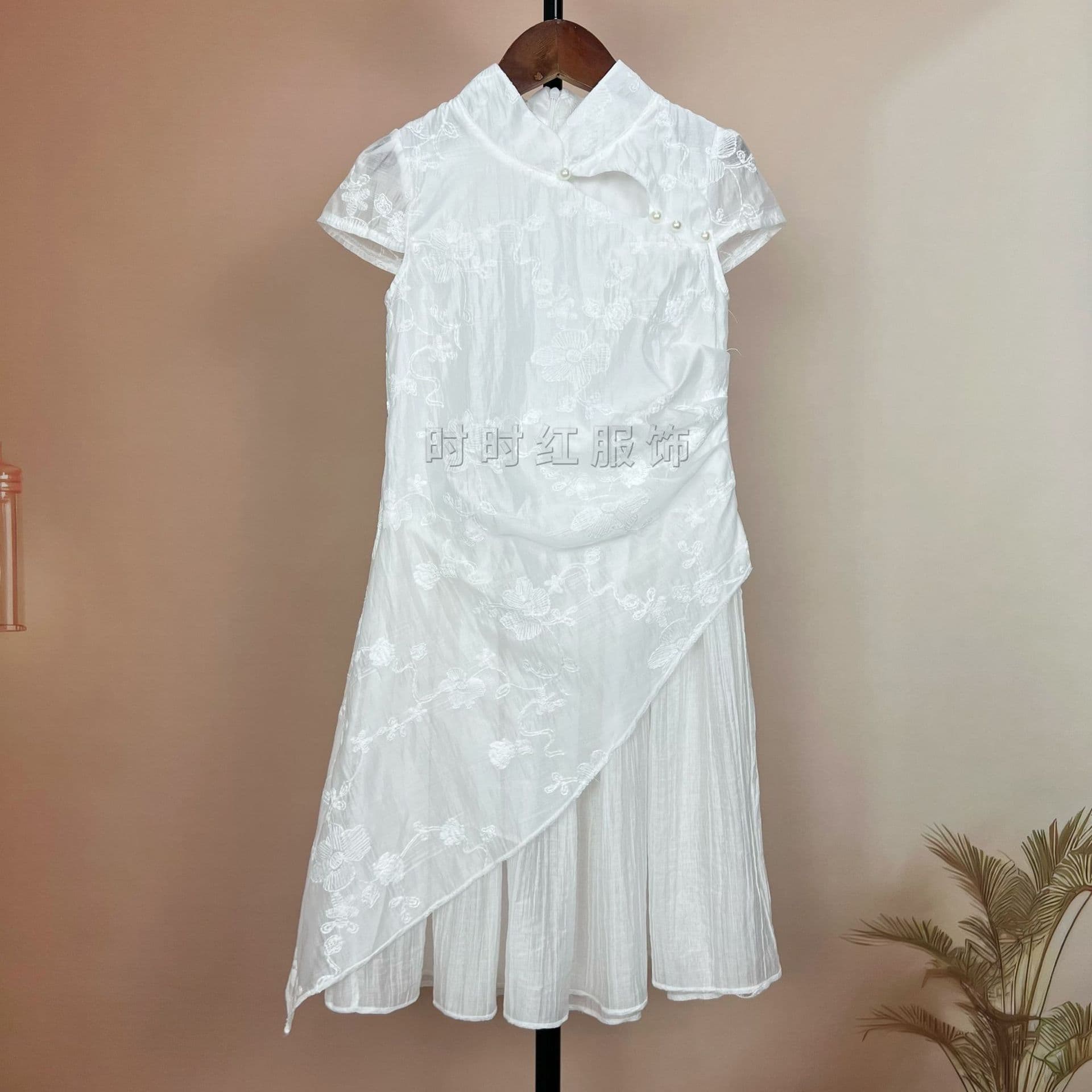 Tie-Dye Experience Store White Blank Dress for Boys Girls Vacation Artistic Suspender Dress Floral Dress Can Be Dyed White Dress